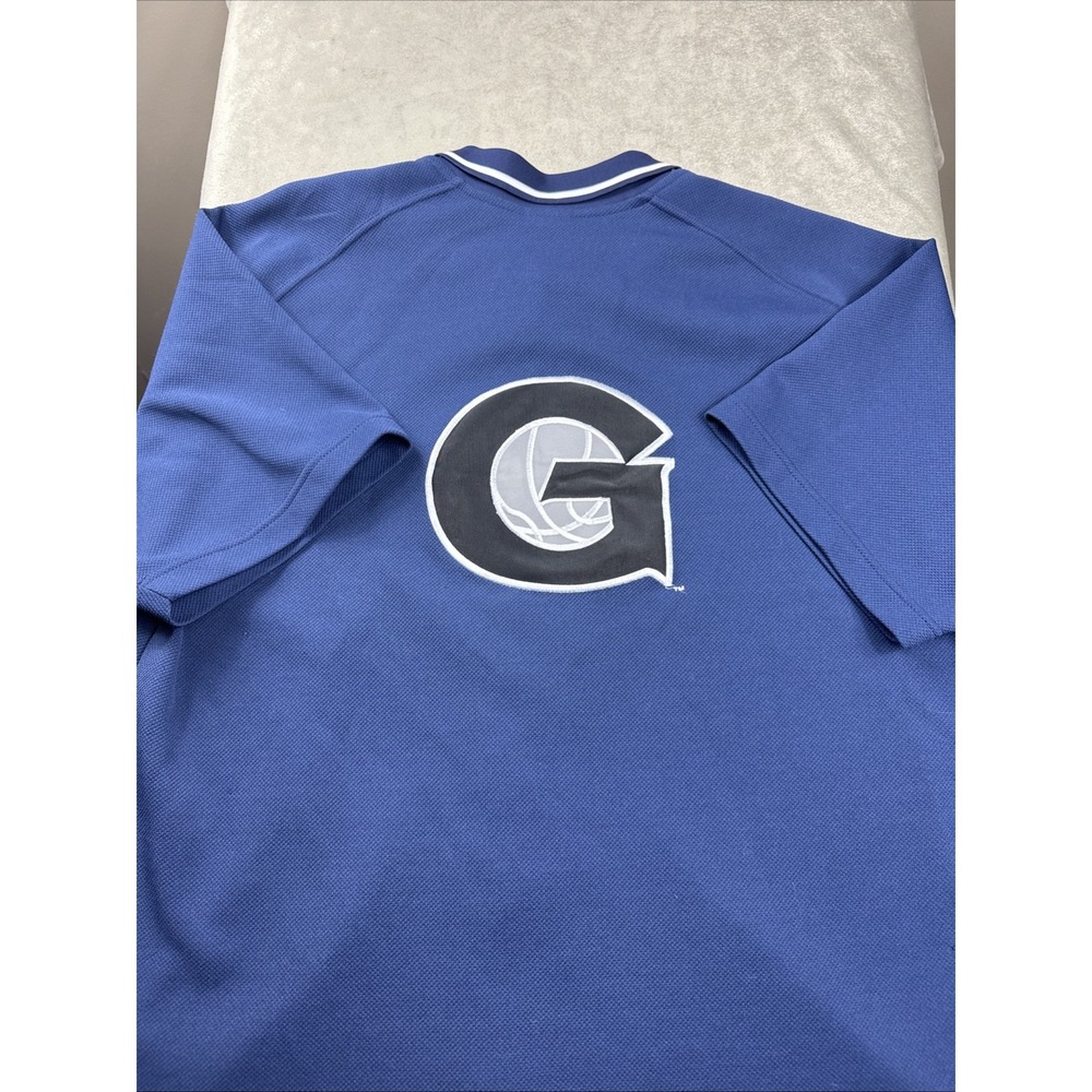Vtg 90s Nike‎ Team Sports Georgetown Hoyas Snap Button Warm Up Jersey Large - Picture 14 of 14